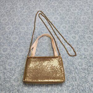 Vintage Amanda Smith Micro Mini Metallic Gold Chain Mail Mesh Bag